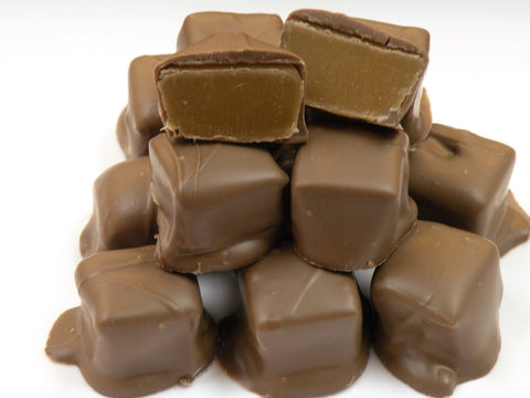 Chocolate Covered Caramels, Milk or Dark